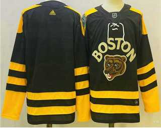 Mens Boston Bruins Blank Black 2023 Winter Classic Stitched Jersey->boston bruins->NHL Jersey